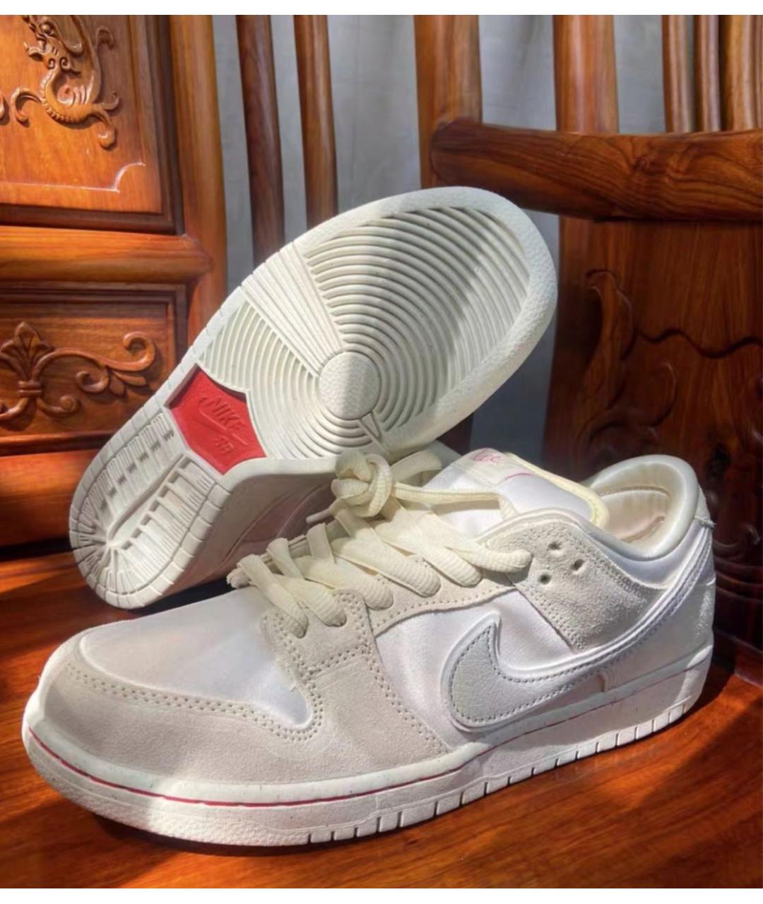 NIKE Бежевые текстильные кроссовки, фото 3