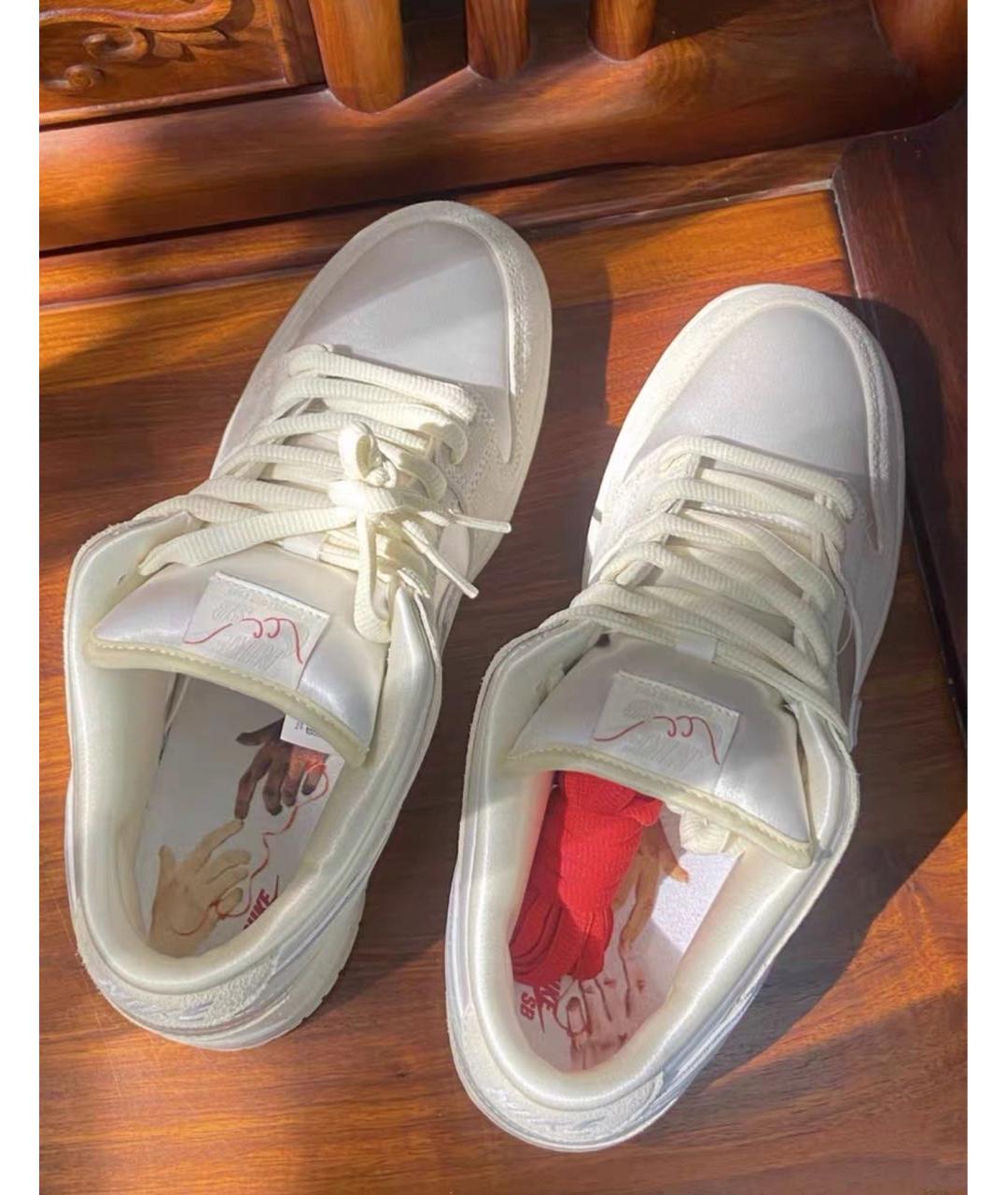 NIKE Бежевые текстильные кроссовки, фото 4