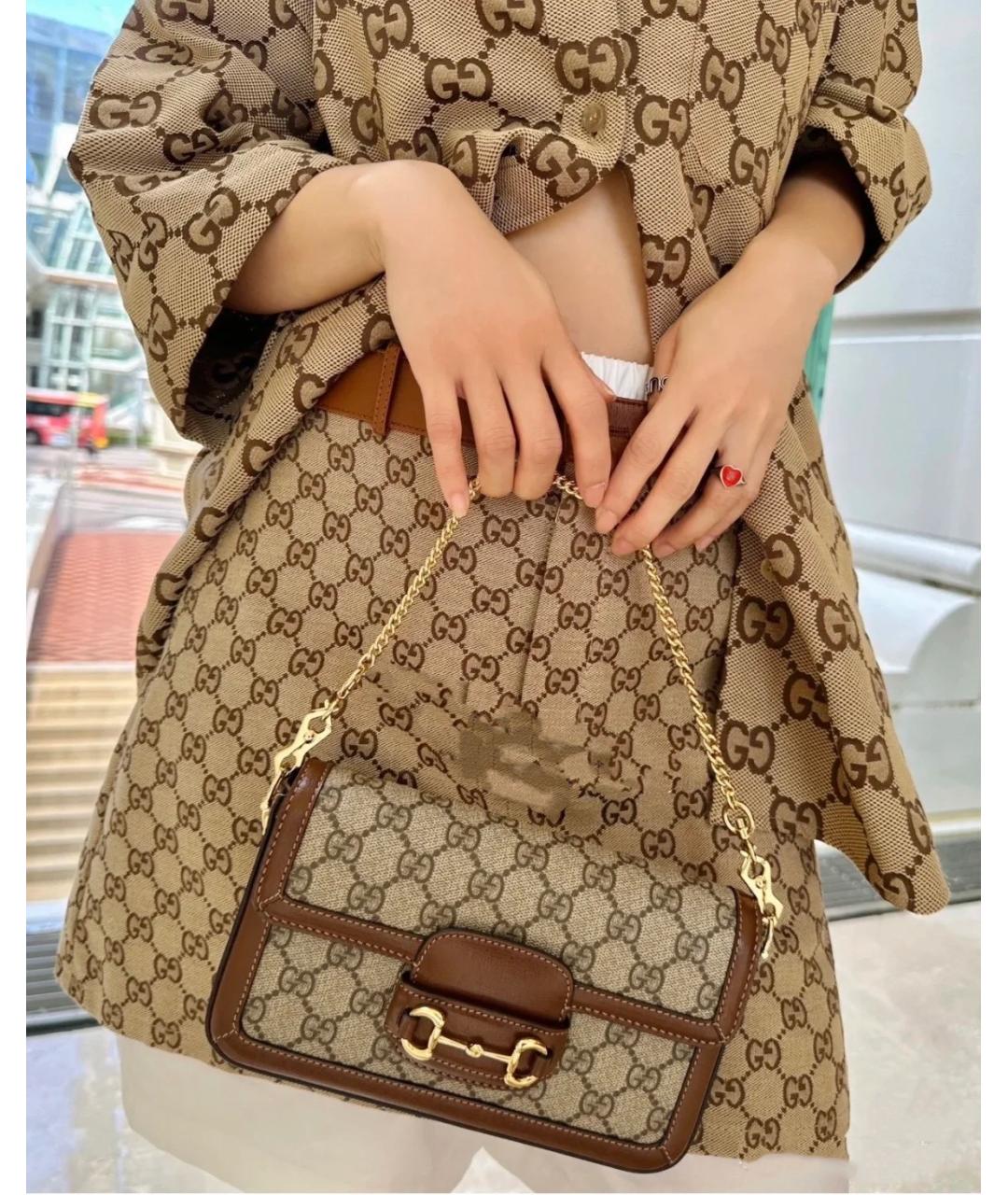 GUCCI Коричневая сумка через плечо, фото 7