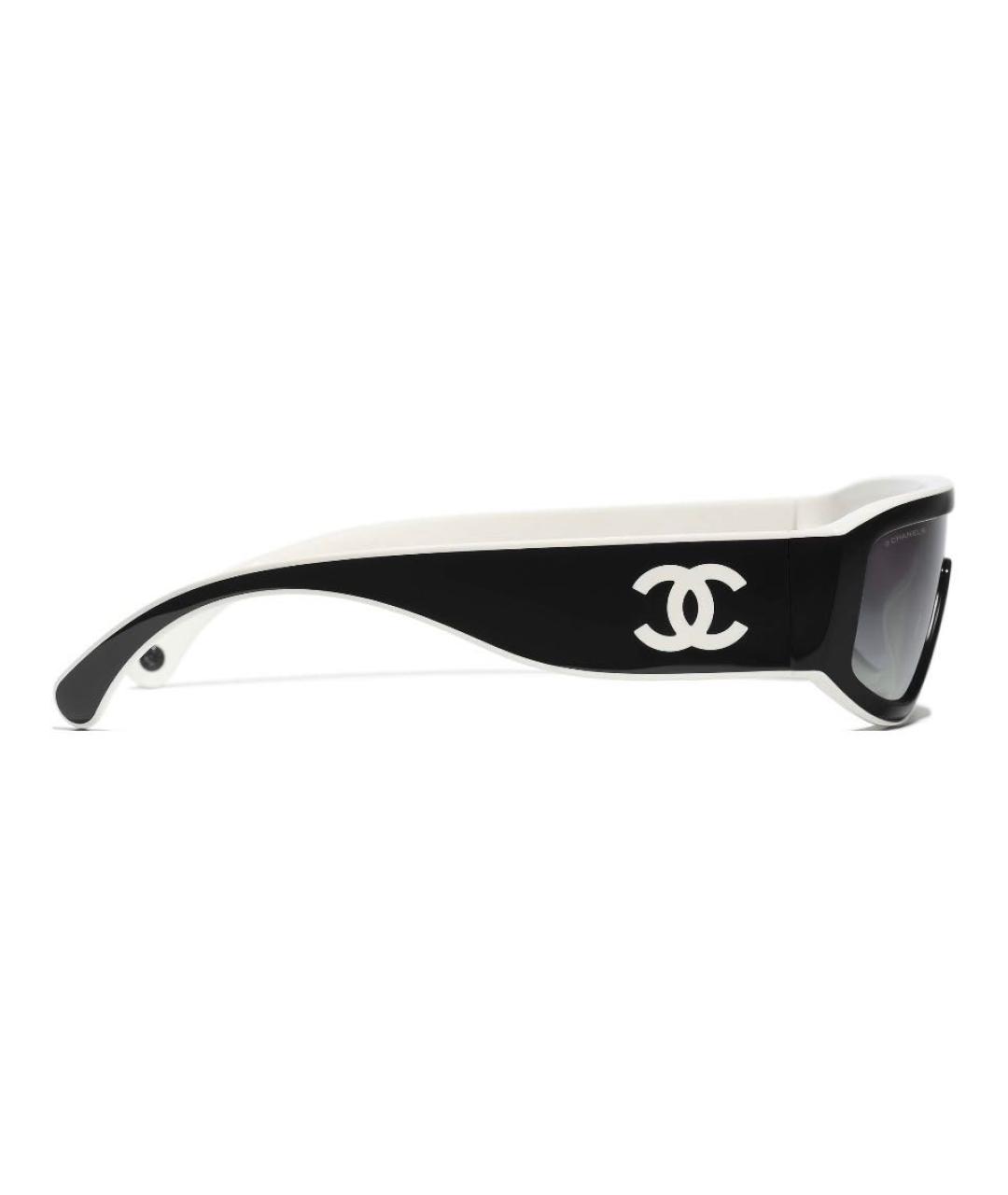 CHANEL Черные пластиковые солнцезащитные очки, фото 2