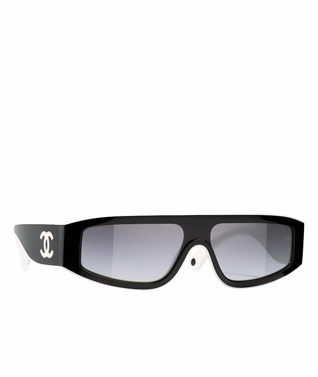 CHANEL Черные пластиковые солнцезащитные очки, фото 4