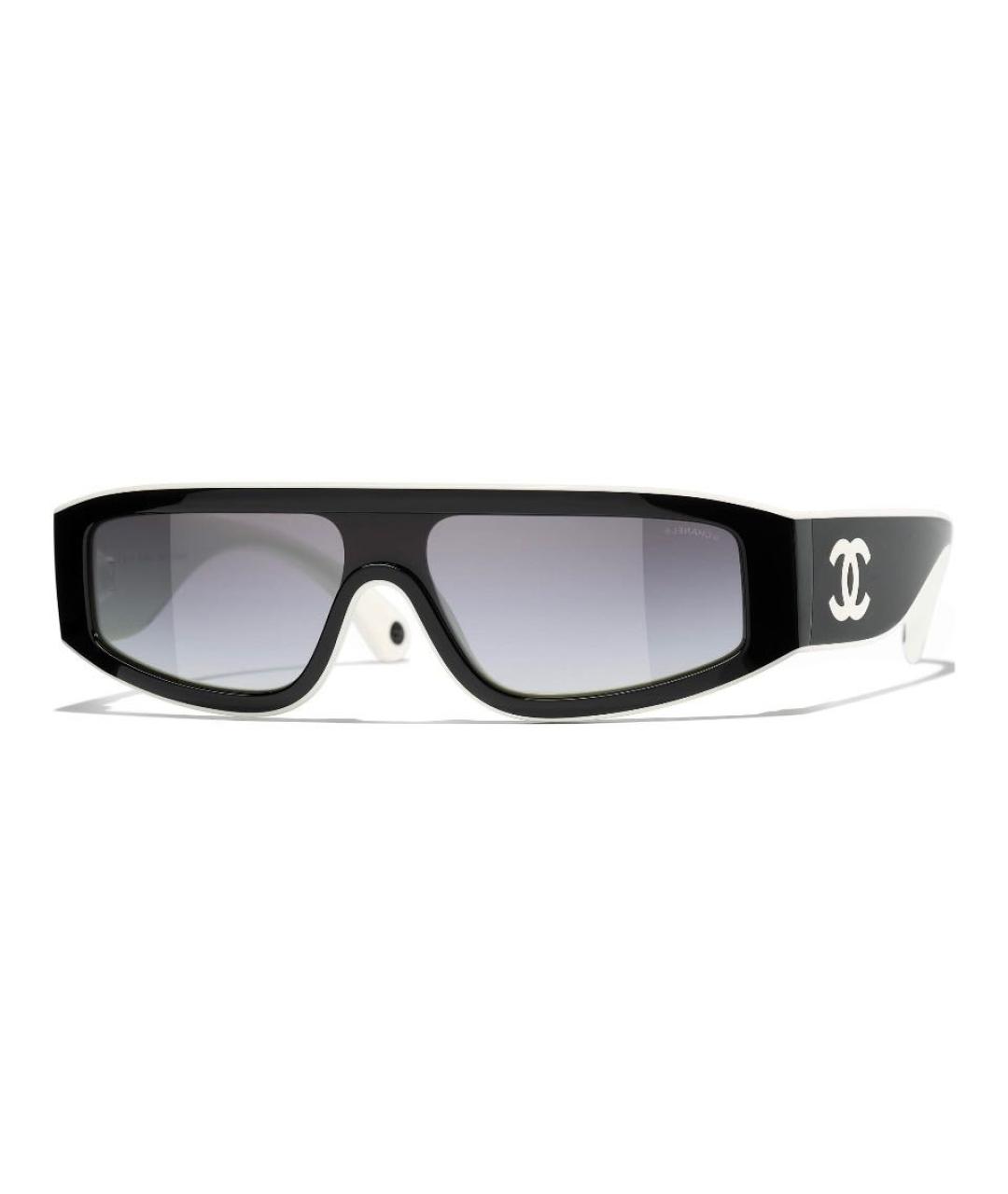 CHANEL Черные пластиковые солнцезащитные очки, фото 3