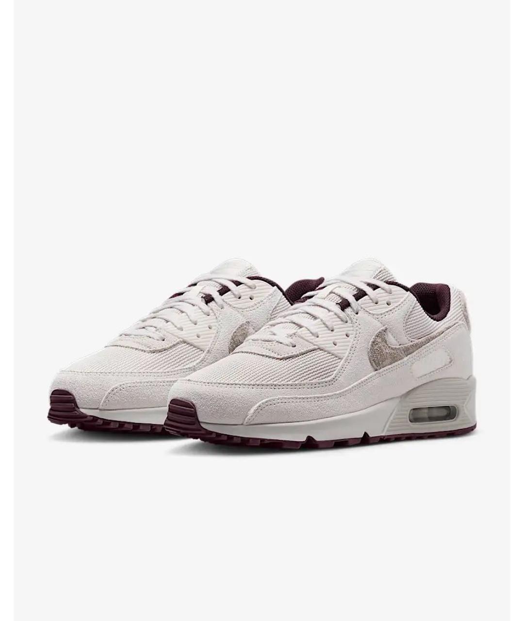 NIKE Бежевые замшевые низкие кроссовки / кеды, фото 2
