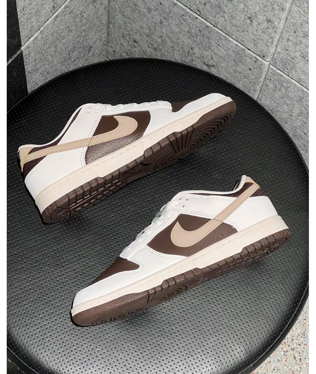 NIKE Коричневые кожаные кроссовки, фото 5