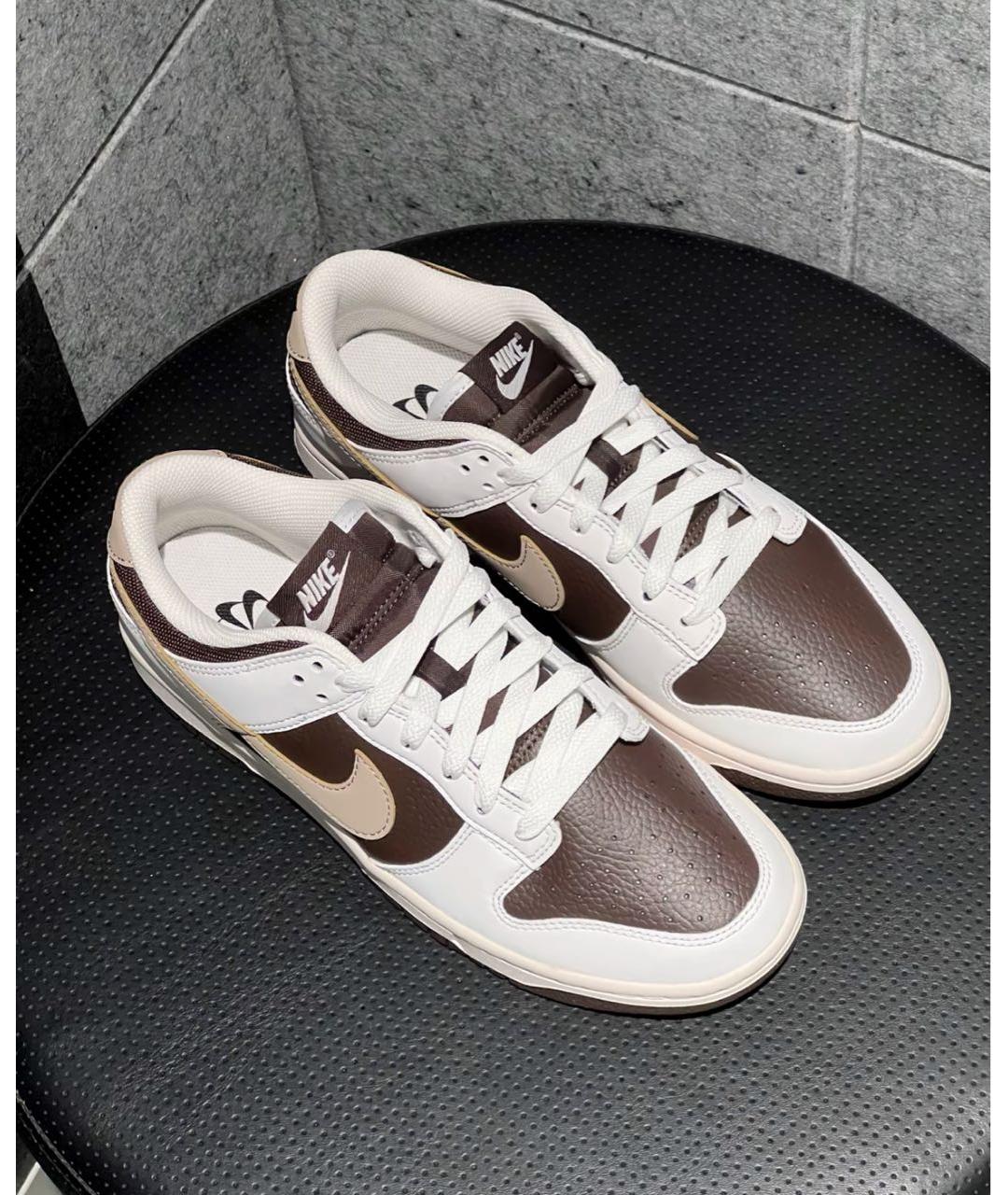NIKE Коричневые кожаные кроссовки, фото 6
