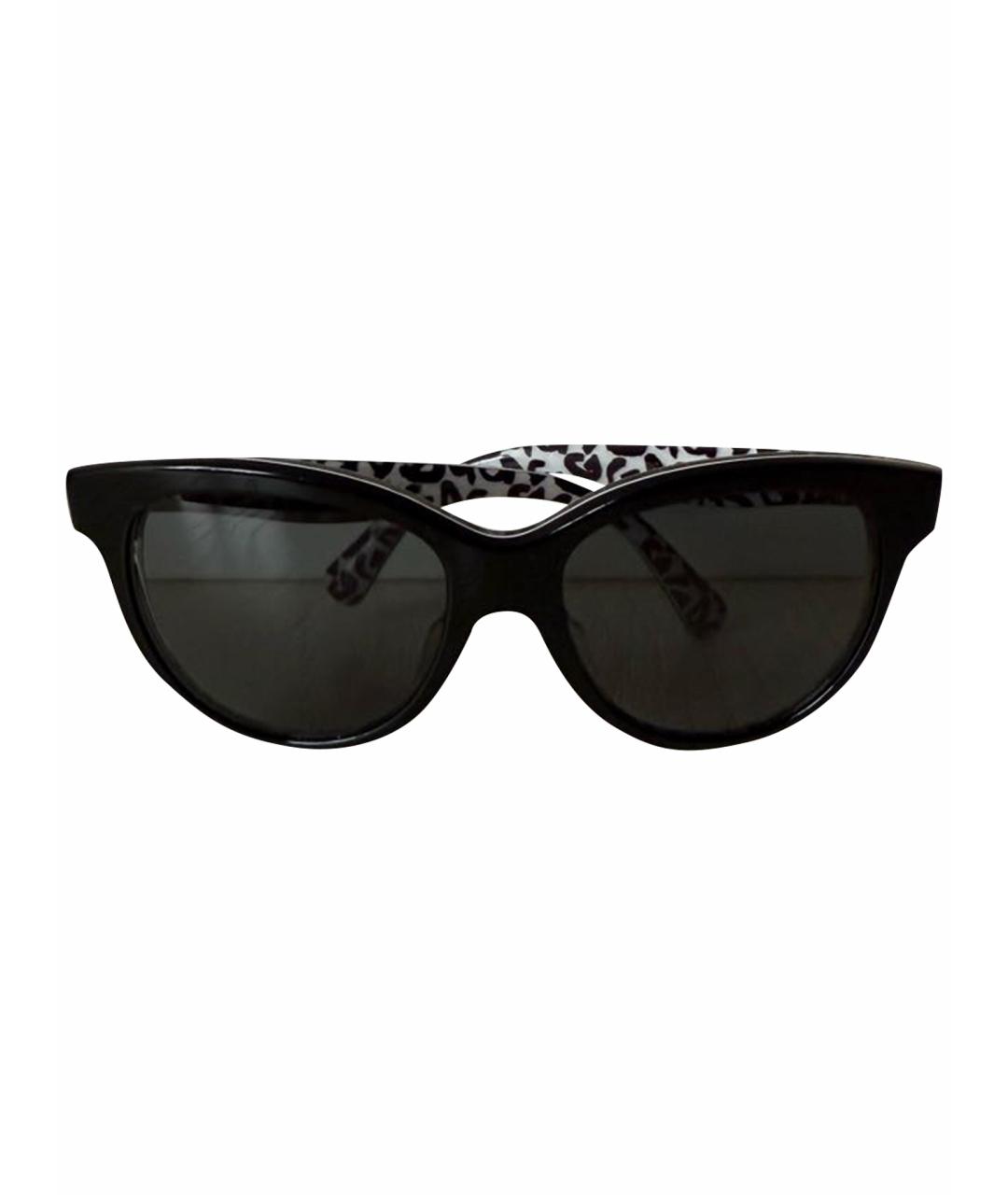 DOLCE&GABBANA Черные пластиковые солнцезащитные очки, фото 1