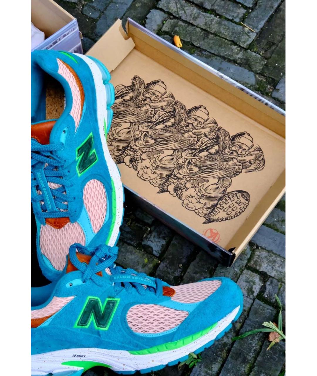 NEW BALANCE Зеленые замшевые низкие кроссовки / кеды, фото 3