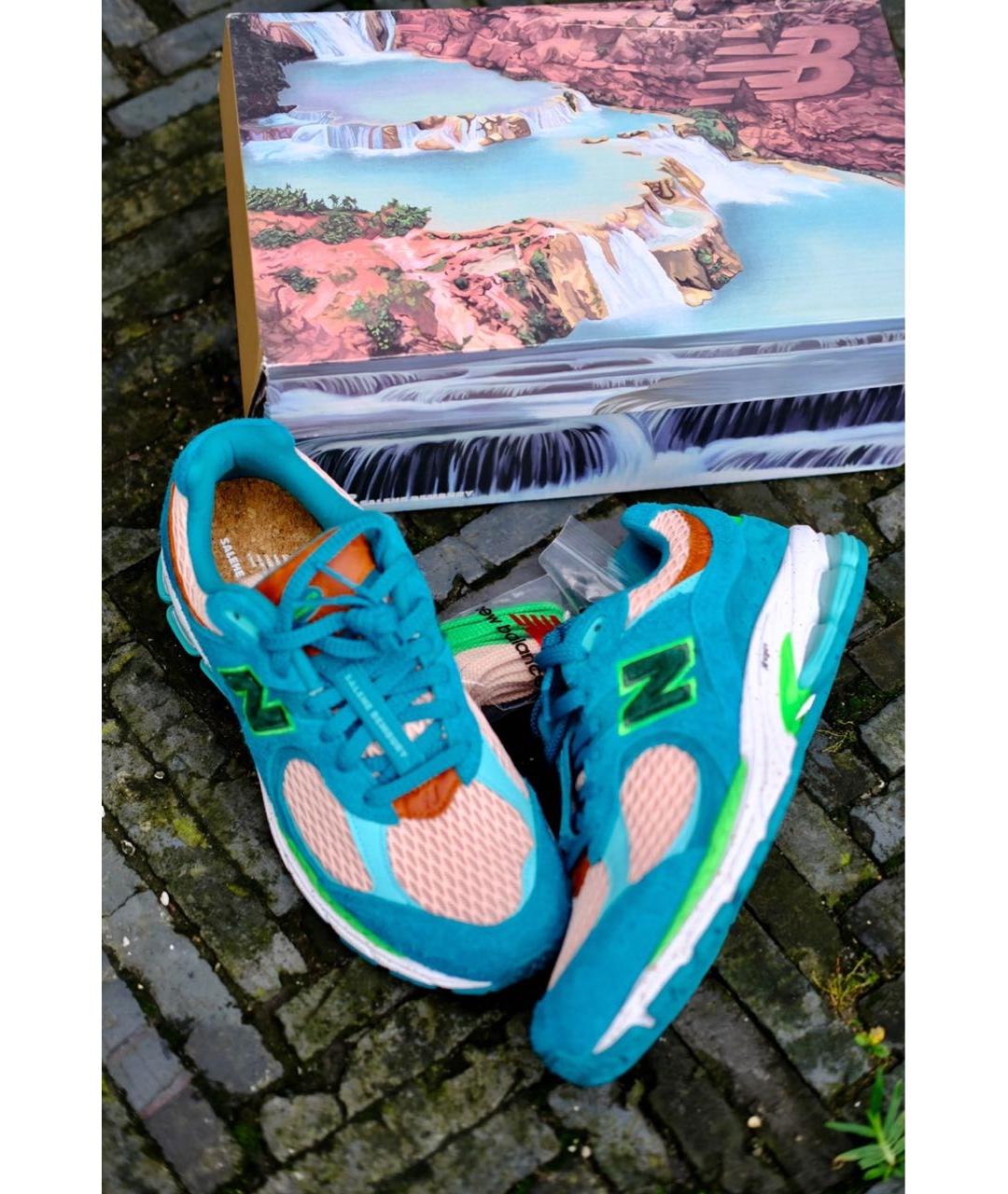 NEW BALANCE Зеленые замшевые низкие кроссовки / кеды, фото 2