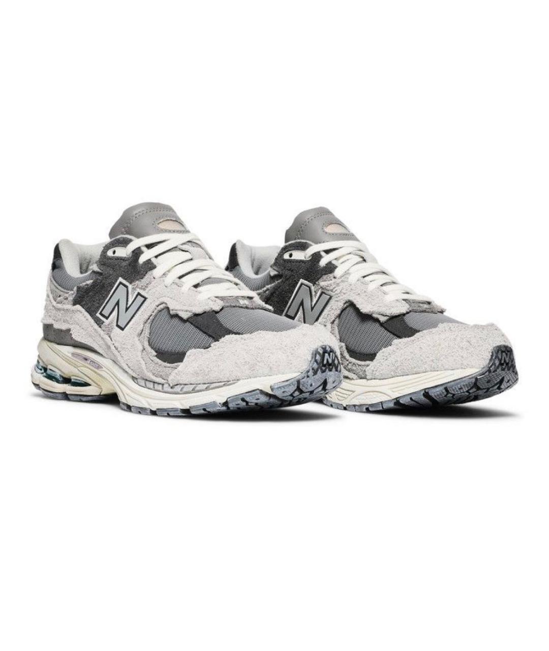 NEW BALANCE Серые замшевые низкие кроссовки / кеды, фото 2