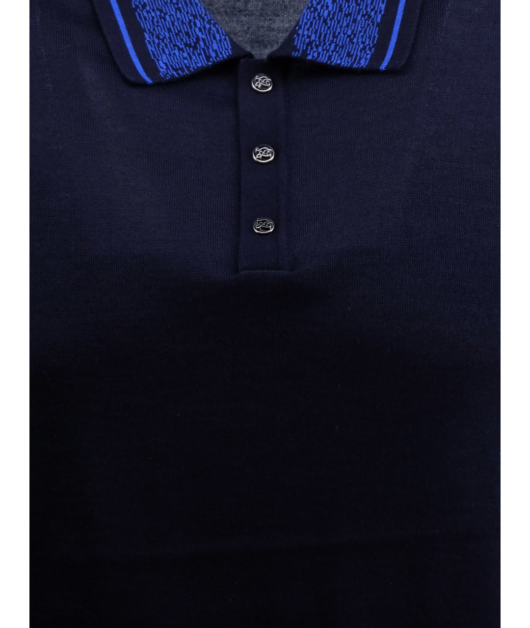 ZILLI Темно-синее кашемировое поло с длинным рукавом, фото 3