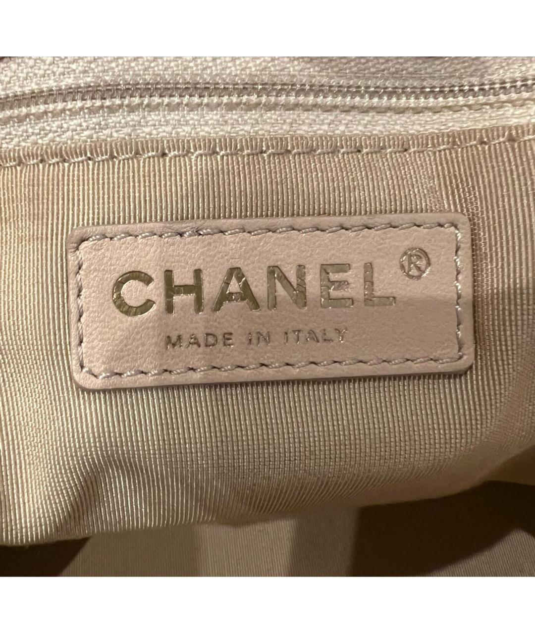 CHANEL Бежевая кожаная сумка тоут, фото 7