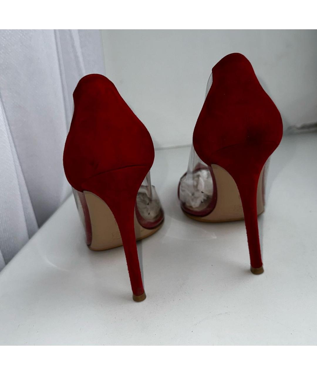 GIANVITO ROSSI Красные замшевые туфли, фото 3
