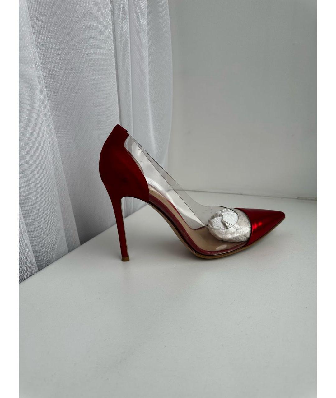GIANVITO ROSSI Красные замшевые туфли, фото 9
