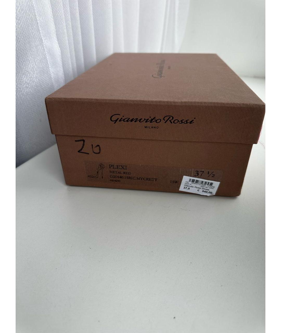 GIANVITO ROSSI Красные замшевые туфли, фото 8