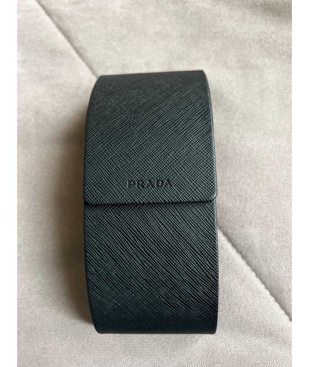 PRADA Черные металлические солнцезащитные очки, фото 4