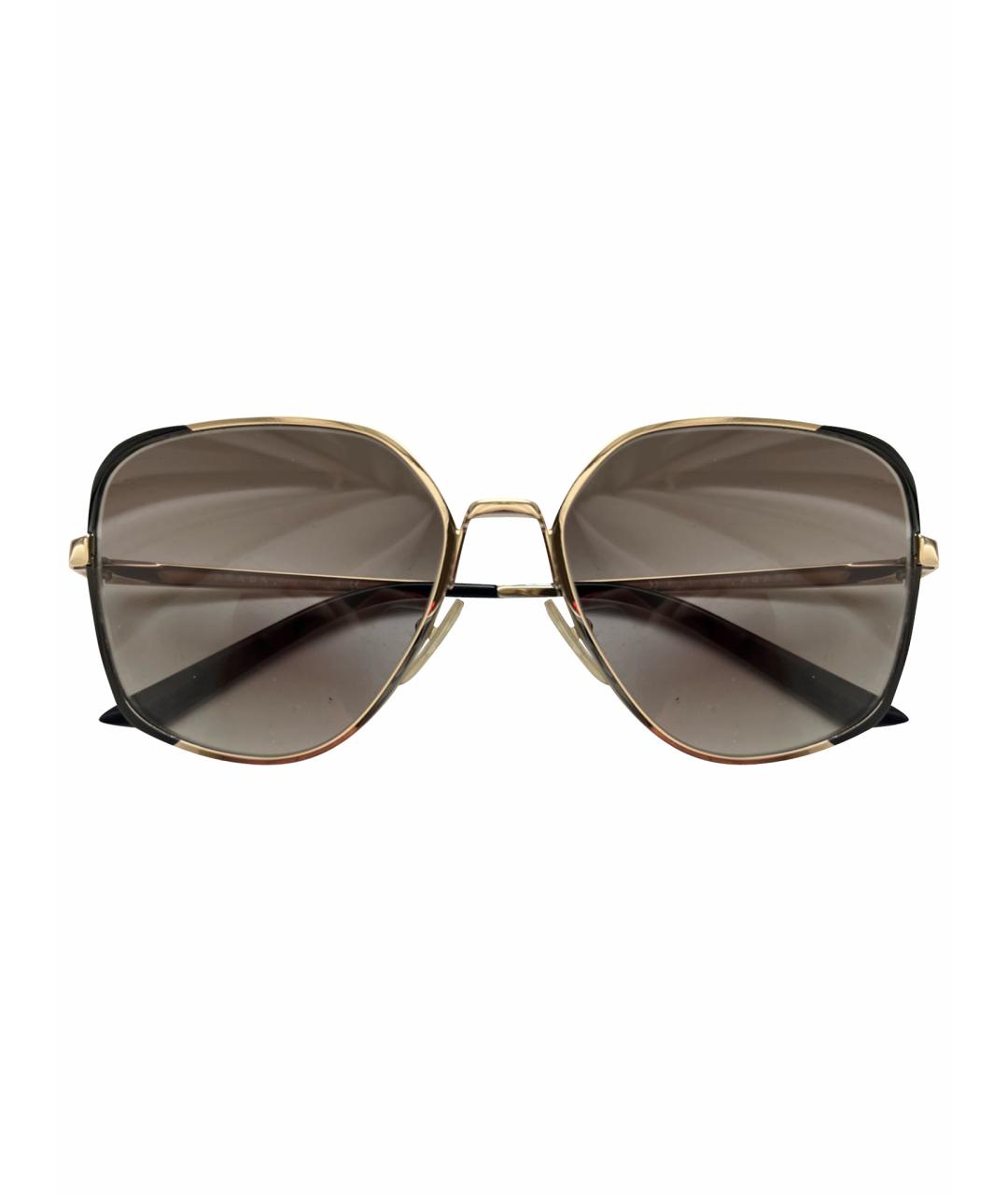 PRADA Черные металлические солнцезащитные очки, фото 1