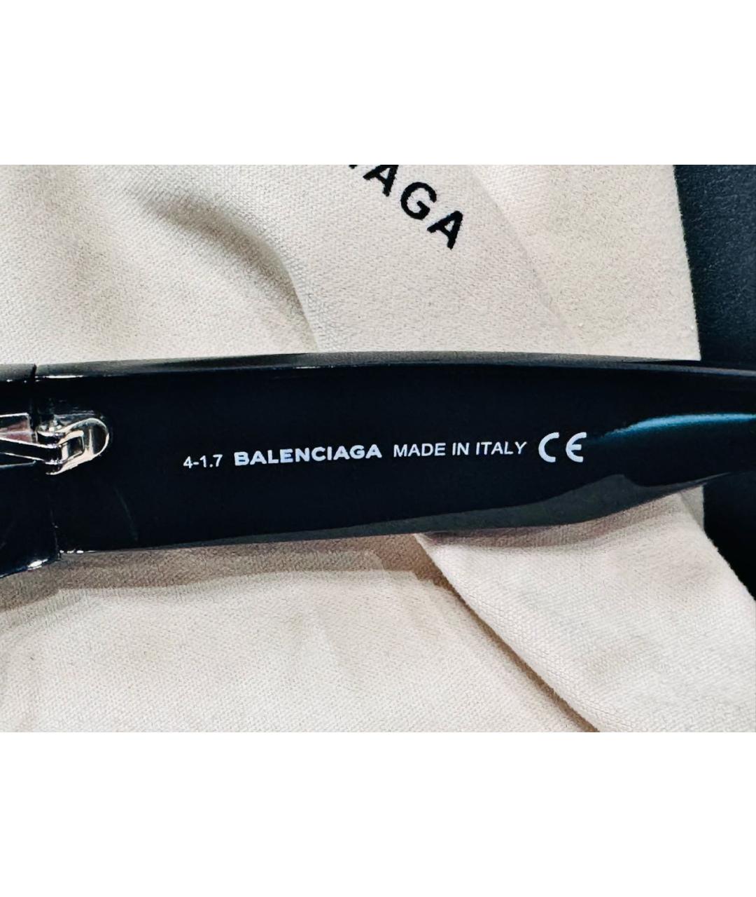 BALENCIAGA Черные пластиковые солнцезащитные очки, фото 5
