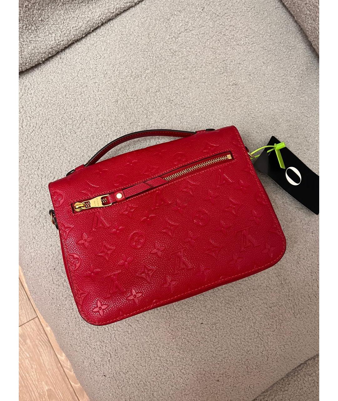 LOUIS VUITTON Фуксия кожаная сумка через плечо, фото 3
