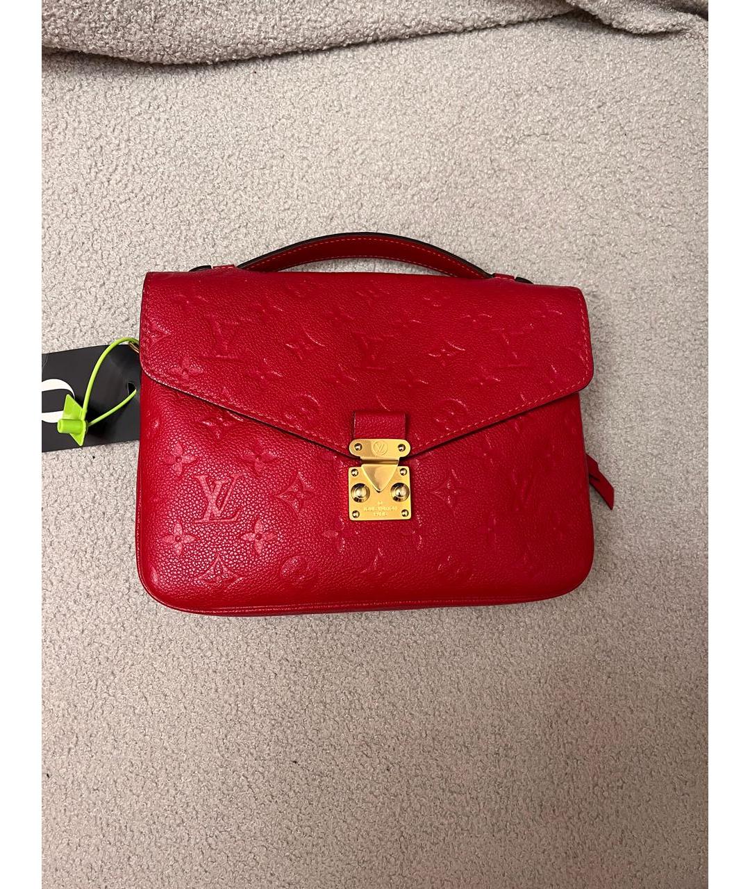 LOUIS VUITTON Фуксия кожаная сумка через плечо, фото 9