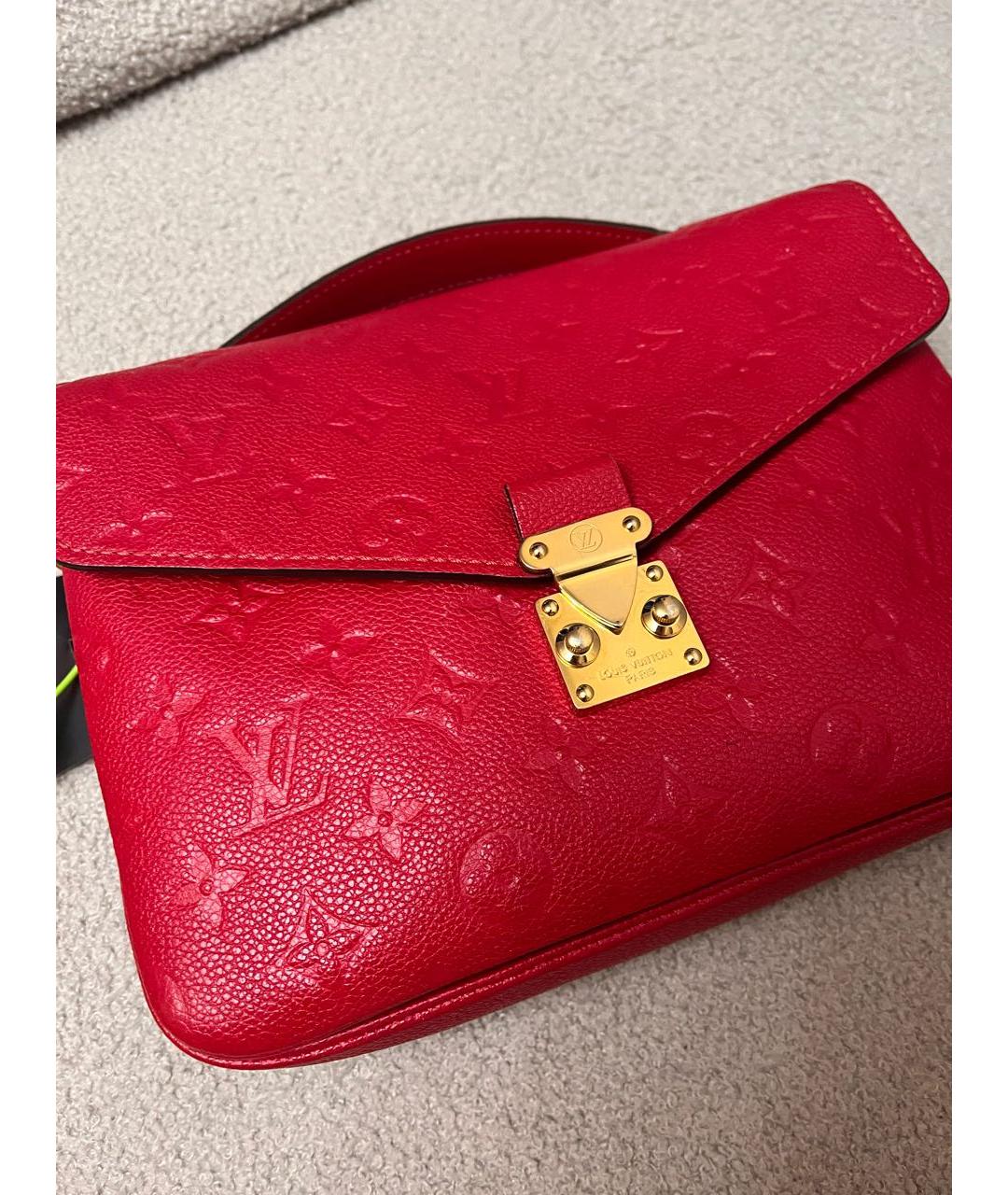 LOUIS VUITTON Фуксия кожаная сумка через плечо, фото 5