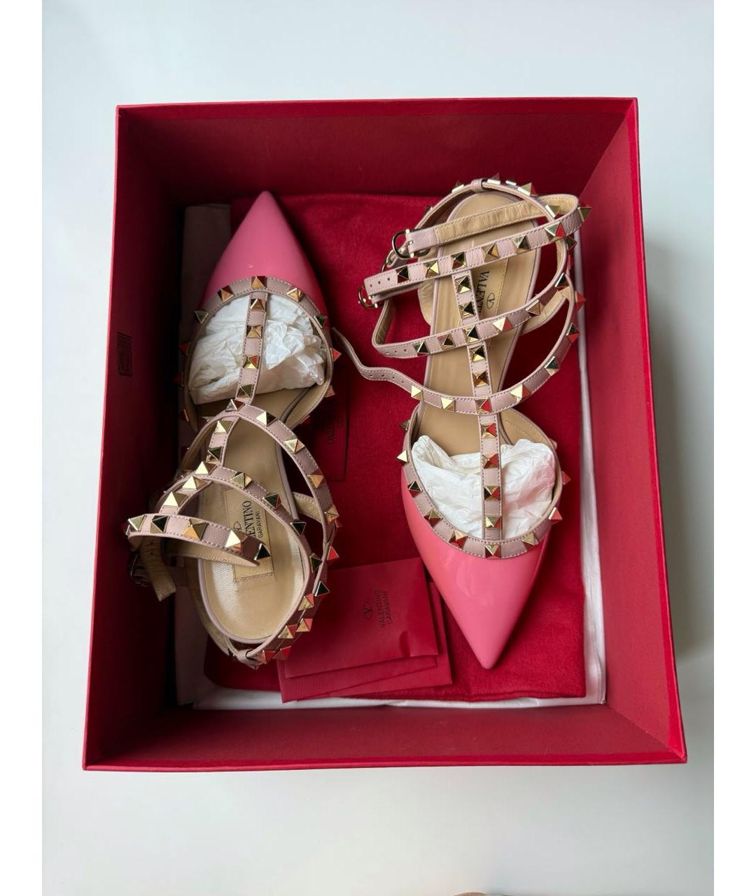 VALENTINO Розовые туфли из лакированной кожи, фото 5