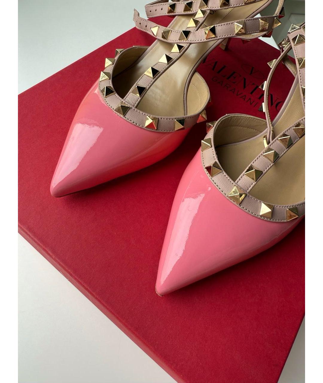 VALENTINO Розовые туфли из лакированной кожи, фото 4
