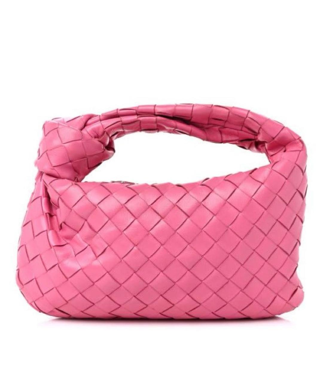 BOTTEGA VENETA Розовая кожаная сумка с короткими ручками, фото 5