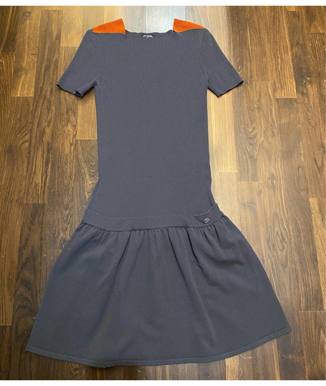 CHANEL PRE-OWNED Серое шерстяное платье, фото 7