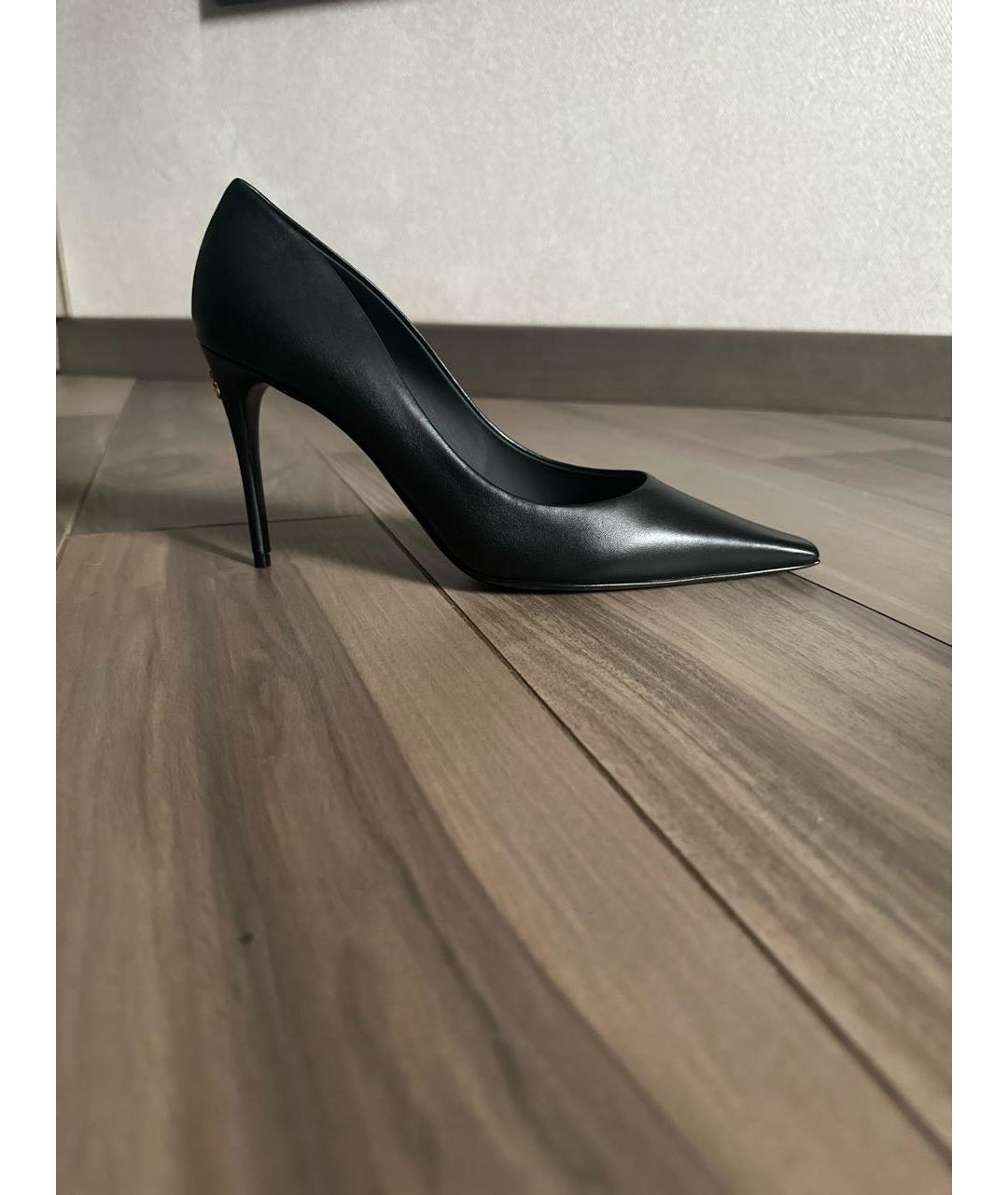 DOLCE&GABBANA Черные кожаные туфли, фото 7