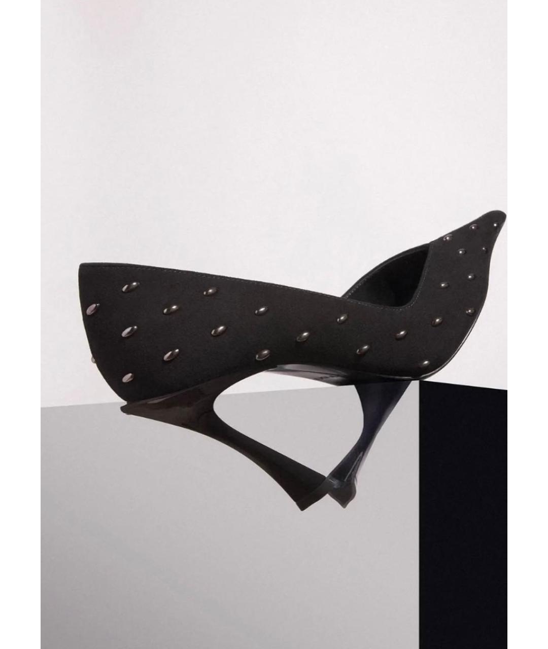 MUGLER Черные замшевые туфли, фото 4