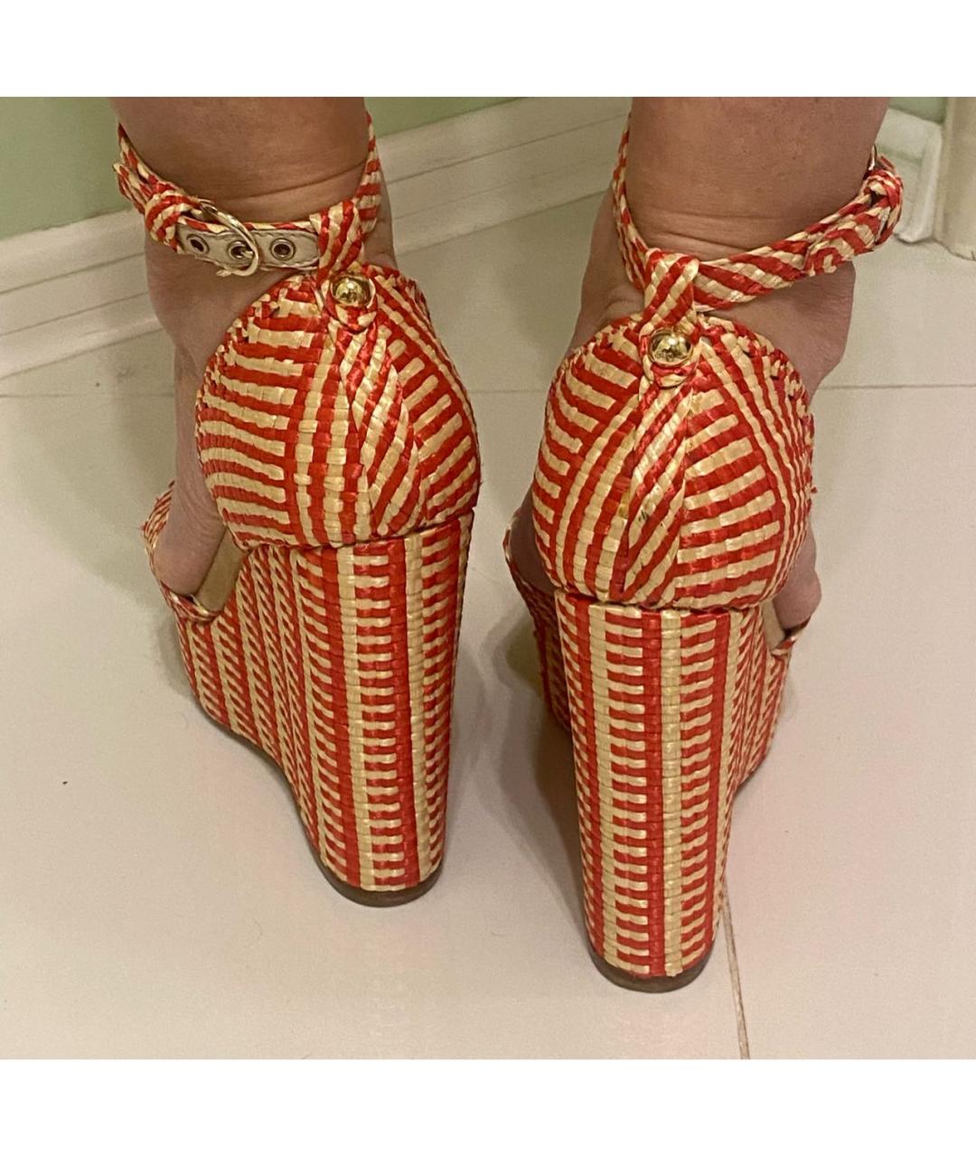 DOLCE&GABBANA Красные босоножки, фото 2