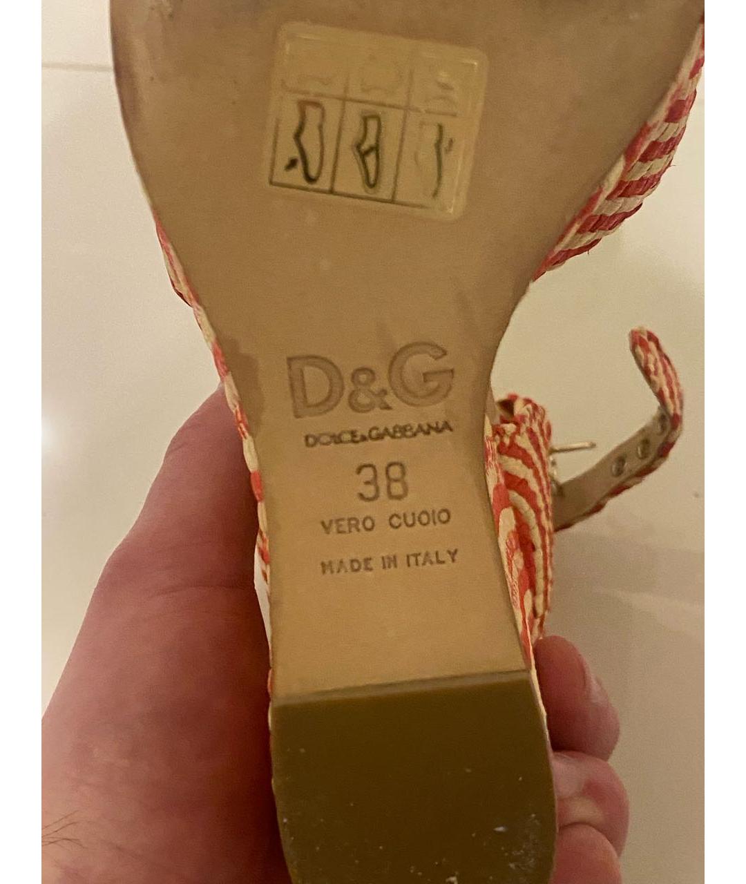 DOLCE&GABBANA Красные босоножки, фото 3