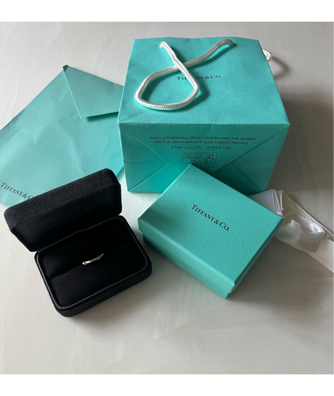 TIFFANY&CO Серебряное платиновое кольцо, фото 3
