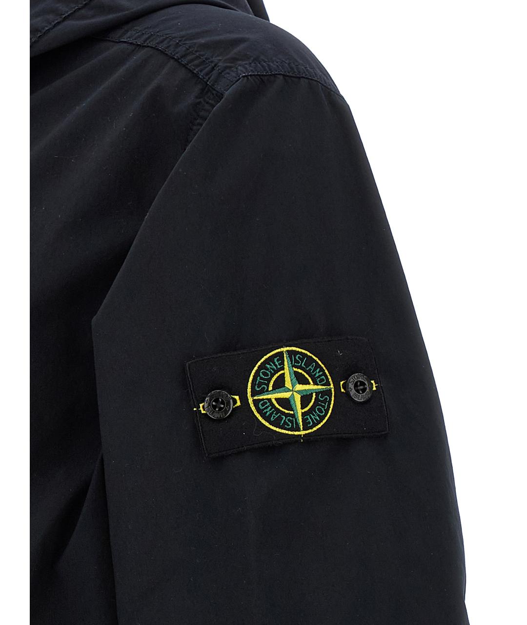 STONE ISLAND Темно-синяя полиэстеровая куртка, фото 4
