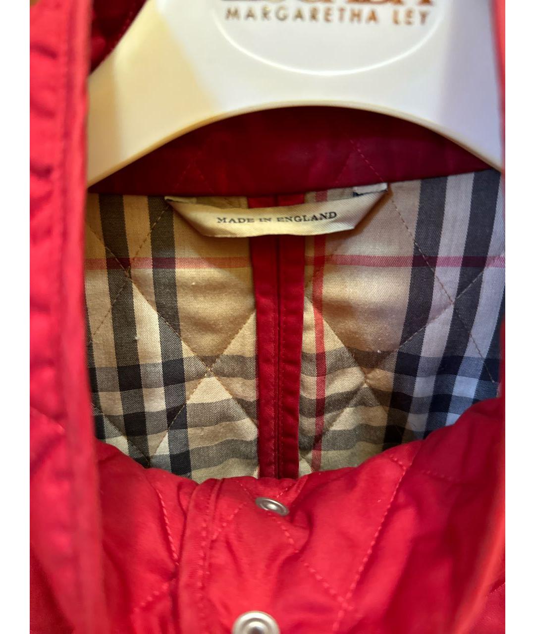 BURBERRY Красная полиэстеровая куртка, фото 3