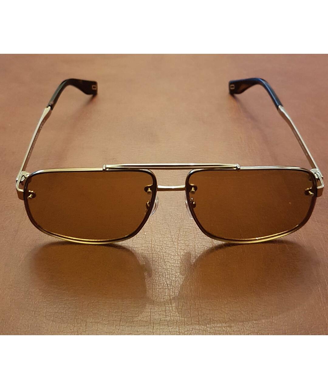 MARC JACOBS Коричневые металлические солнцезащитные очки, фото 8