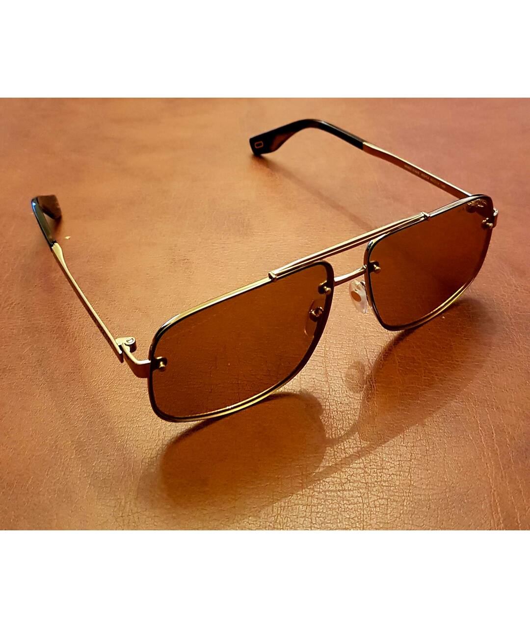 MARC JACOBS Коричневые металлические солнцезащитные очки, фото 3