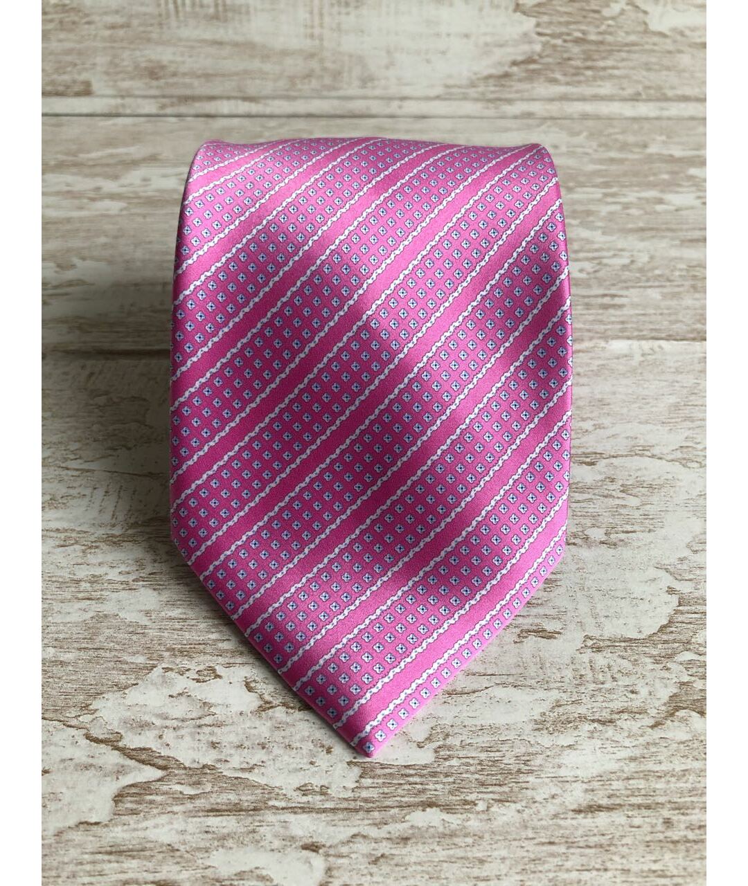 STEFANO RICCI Розовый шелковый галстук, фото 4