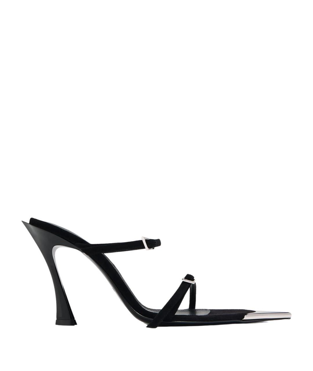 MUGLER Черные замшевые мюли, фото 4