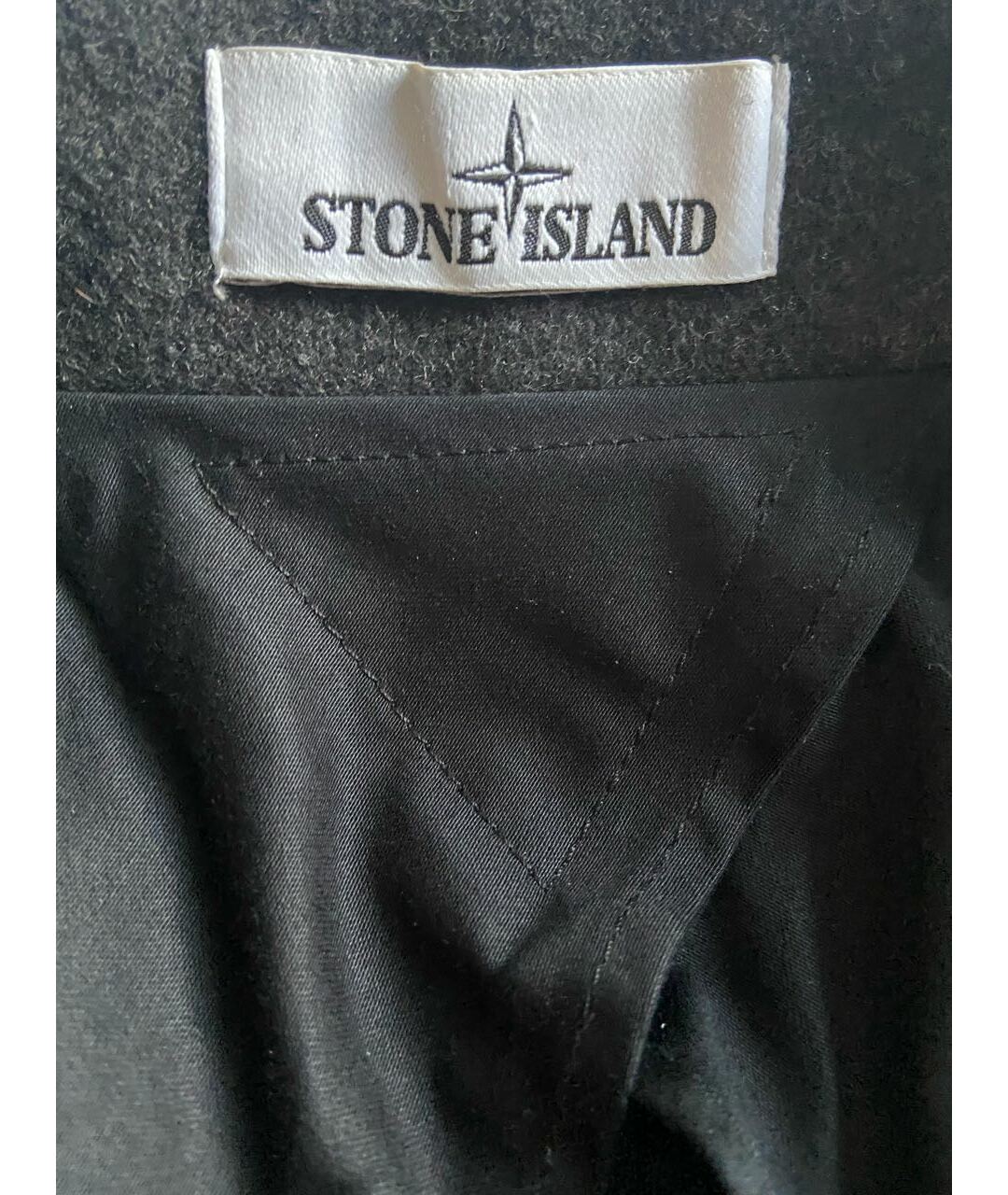 STONE ISLAND Серое шерстяное пальто, фото 3