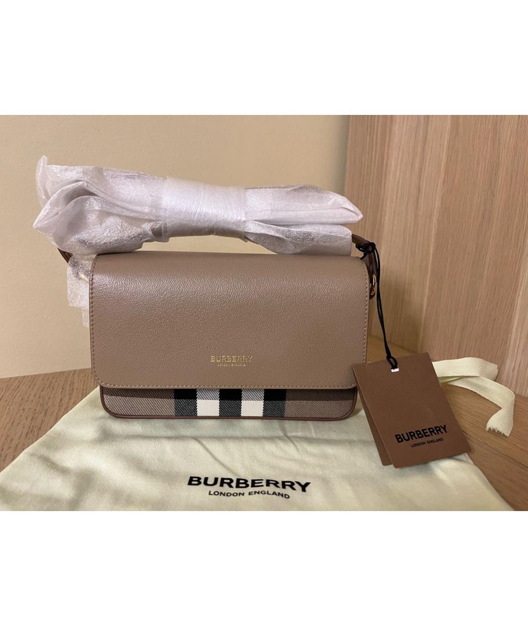 BURBERRY Бежевая сумка через плечо, фото 8