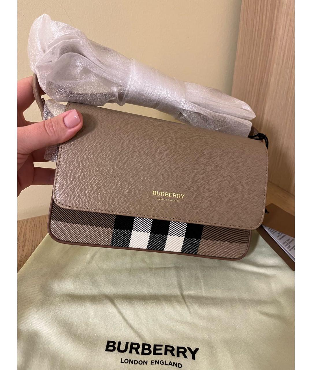 BURBERRY Бежевая сумка через плечо, фото 6