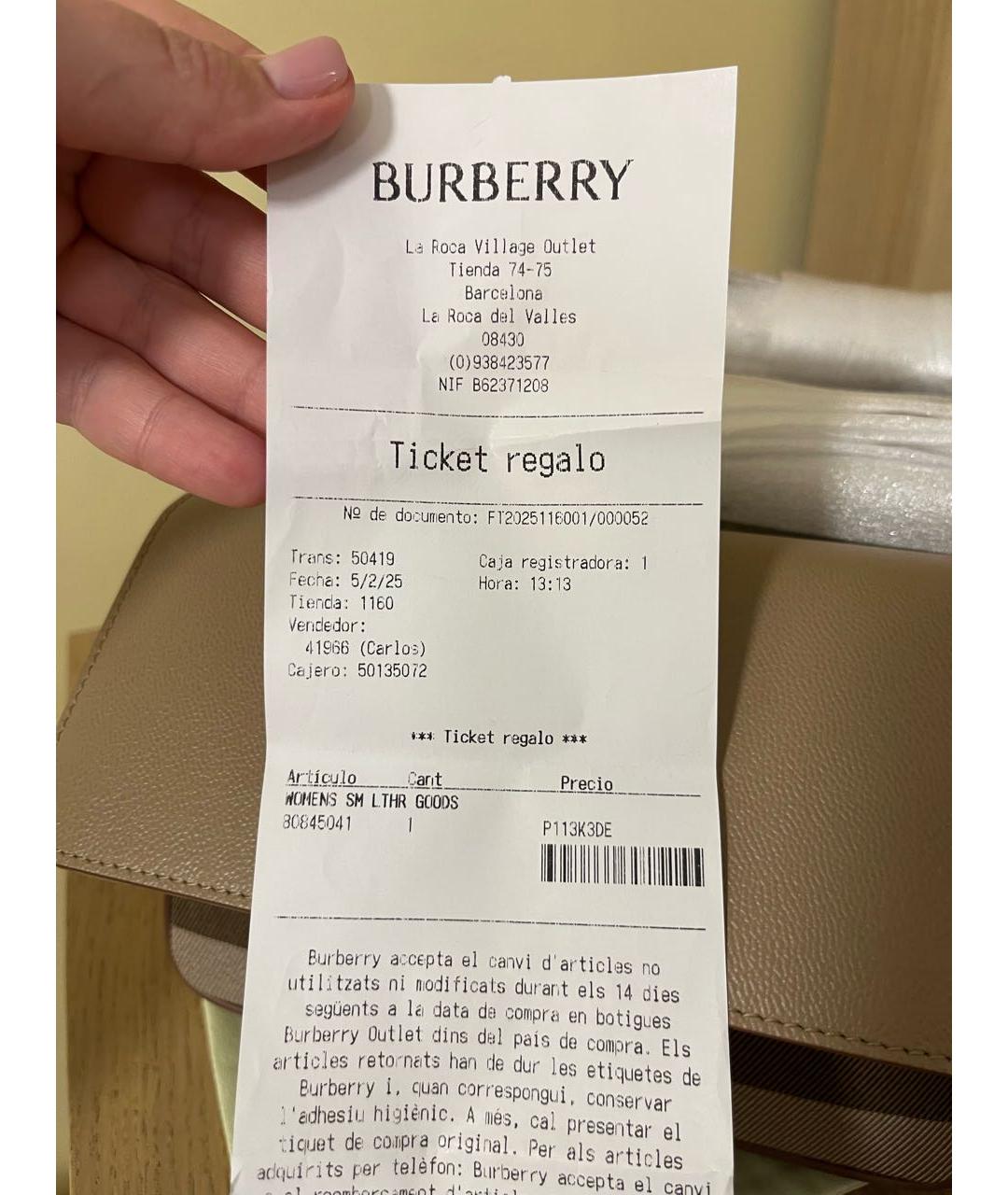 BURBERRY Бежевая сумка через плечо, фото 5