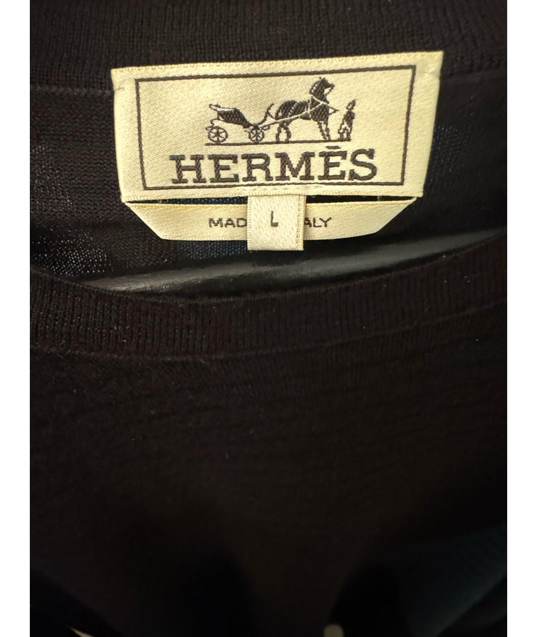 HERMES Коричневый кашемировый джемпер / свитер, фото 3