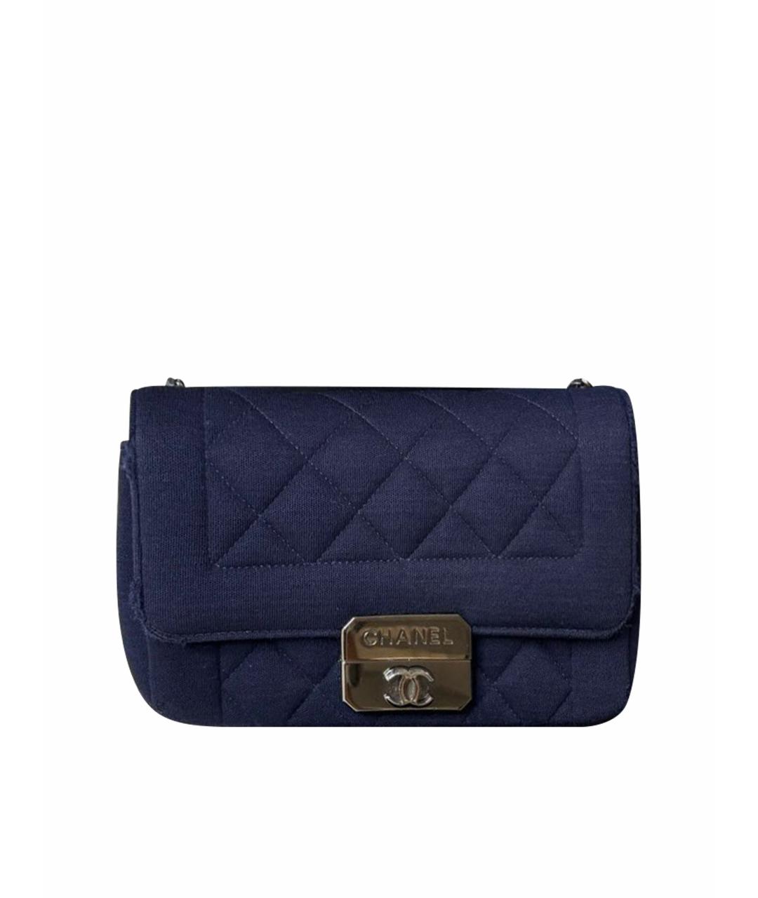 CHANEL Темно-синяя деним сумка через плечо, фото 1