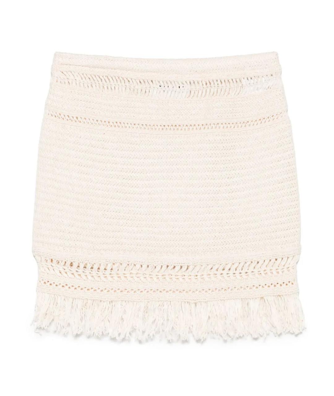 ISABEL MARANT Бежевая хлопковая юбка мини, фото 1