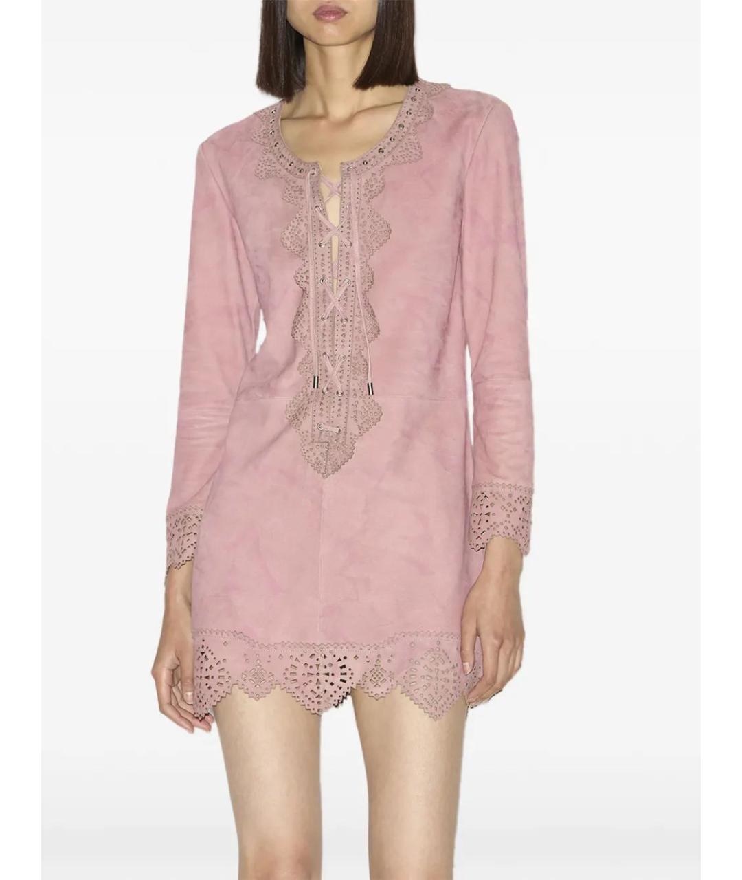 ISABEL MARANT Розовое хлопковое повседневное платье, фото 3
