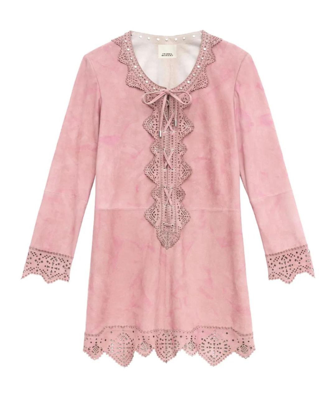 ISABEL MARANT Розовое хлопковое повседневное платье, фото 1
