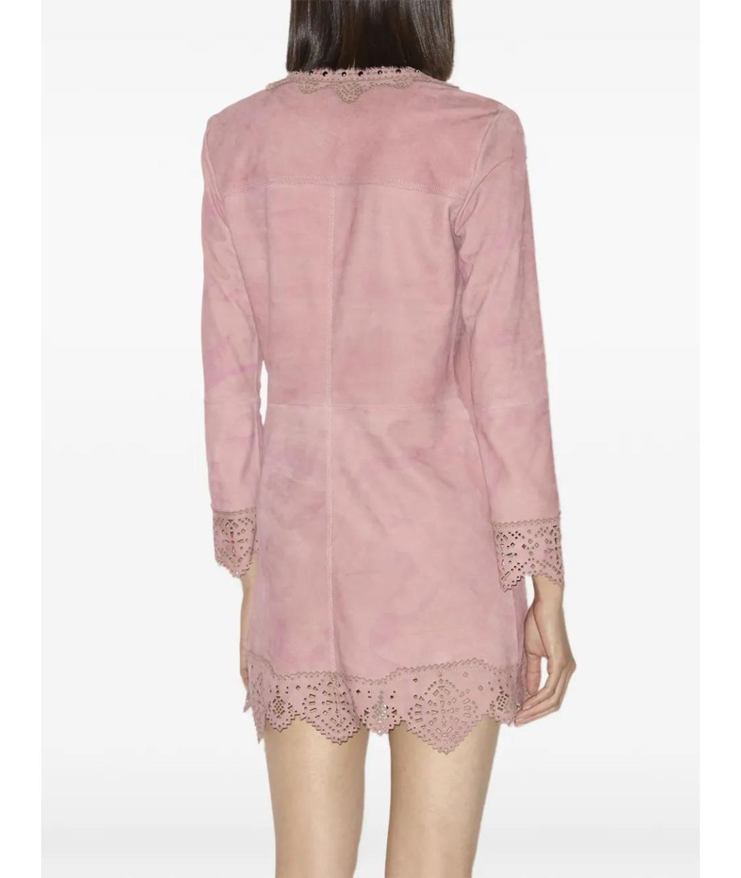 ISABEL MARANT Розовое хлопковое повседневное платье, фото 4