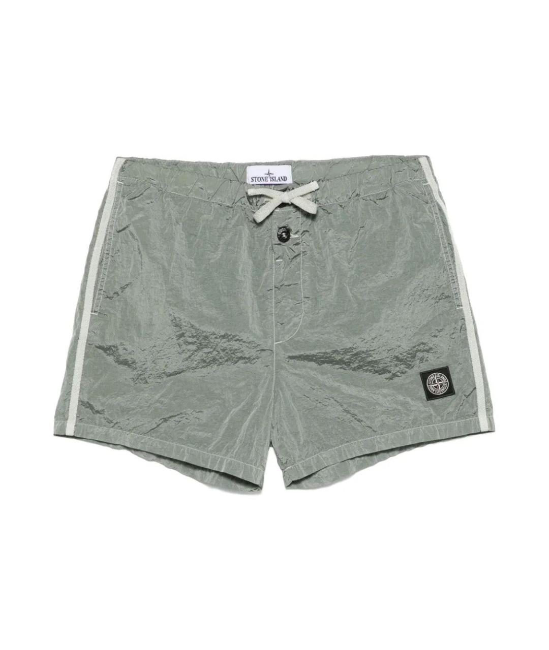 STONE ISLAND Серые полиамидовые плавки, фото 1